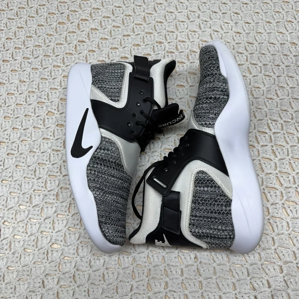 Nike Incursion Sneakers Men Sz 12 Black White Gray Mid Top Basketball 916764-003